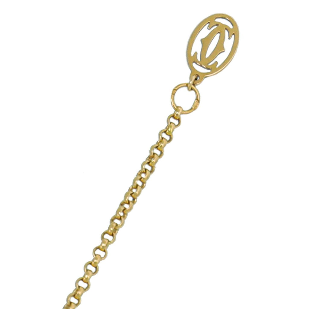 Cartier 18K Yellow Gold Malachite Diamond Les Berlingots De Cartier Necklace Medium Model