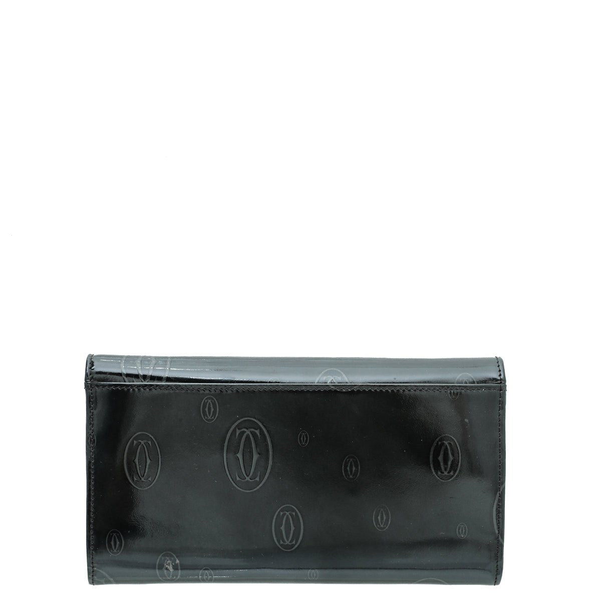 Cartier Black Happy Birthday Flap Chain Wallet