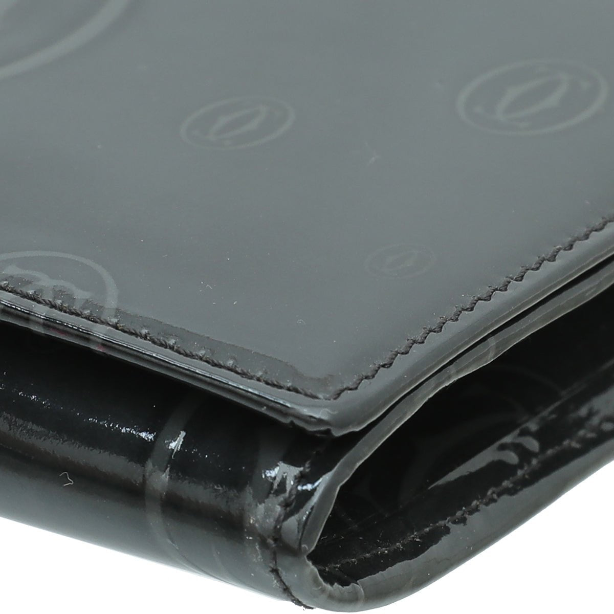 Cartier Black Happy Birthday Flap Chain Wallet