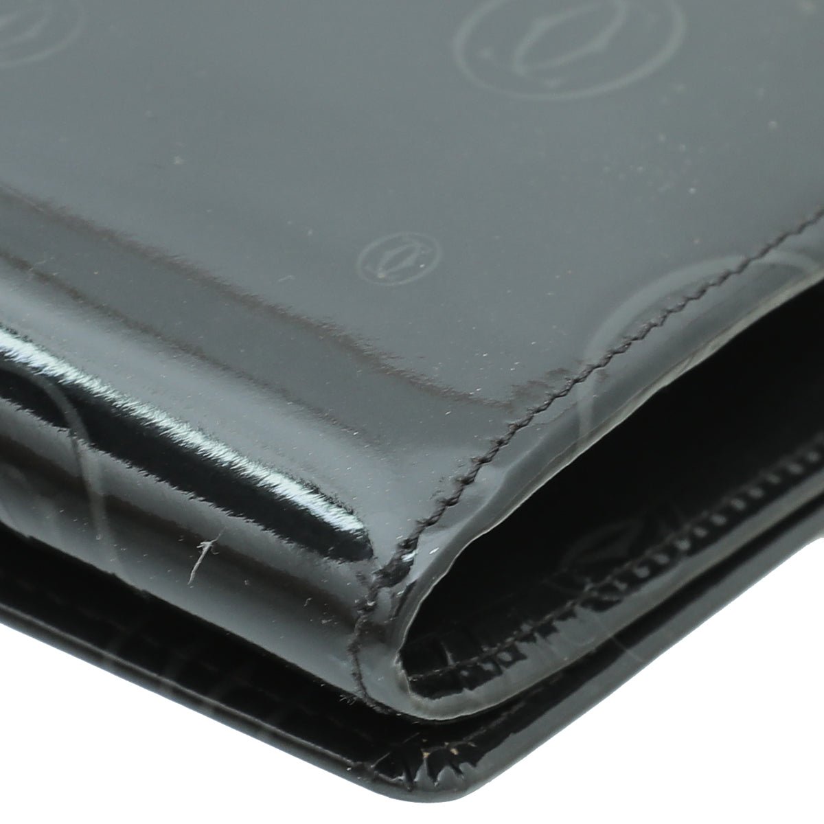 Cartier Black Happy Birthday Flap Chain Wallet