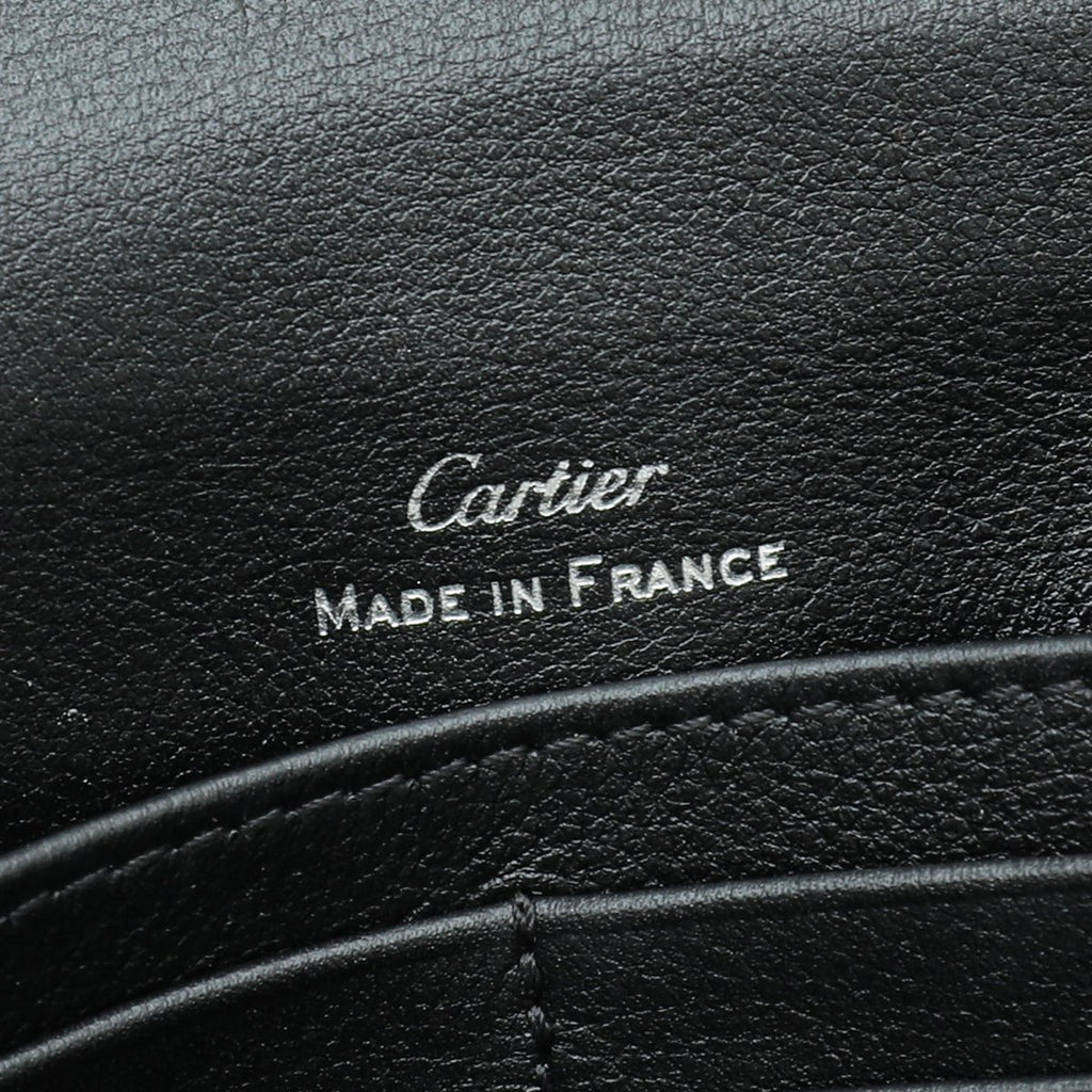 Cartier Black Happy Birthday Flap Chain Wallet
