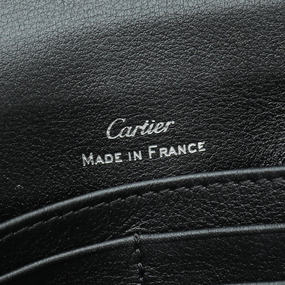 Cartier Black Happy Birthday Flap Chain Wallet