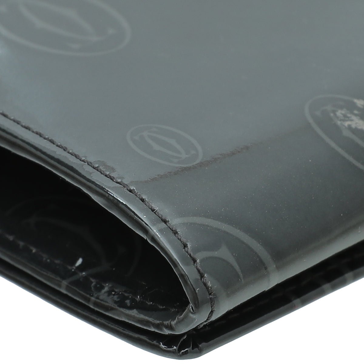 Cartier Black Happy Birthday Flap Chain Wallet