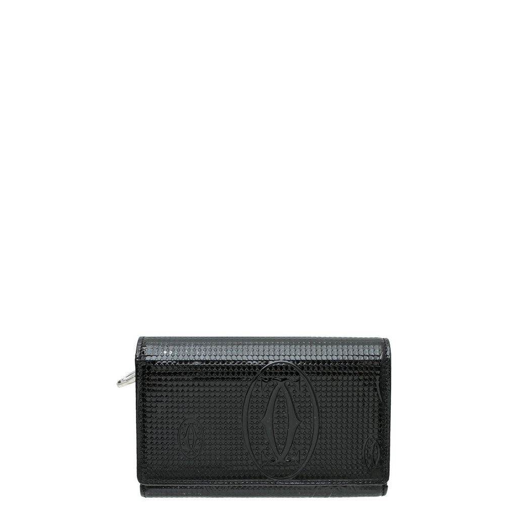 Cartier Black Happy Birthday Flap Wallet