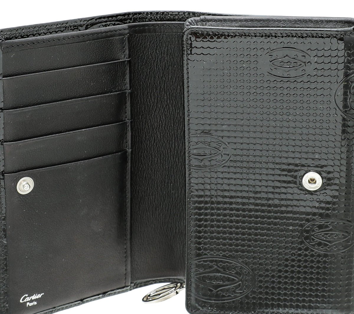 Cartier Black Happy Birthday Flap Wallet