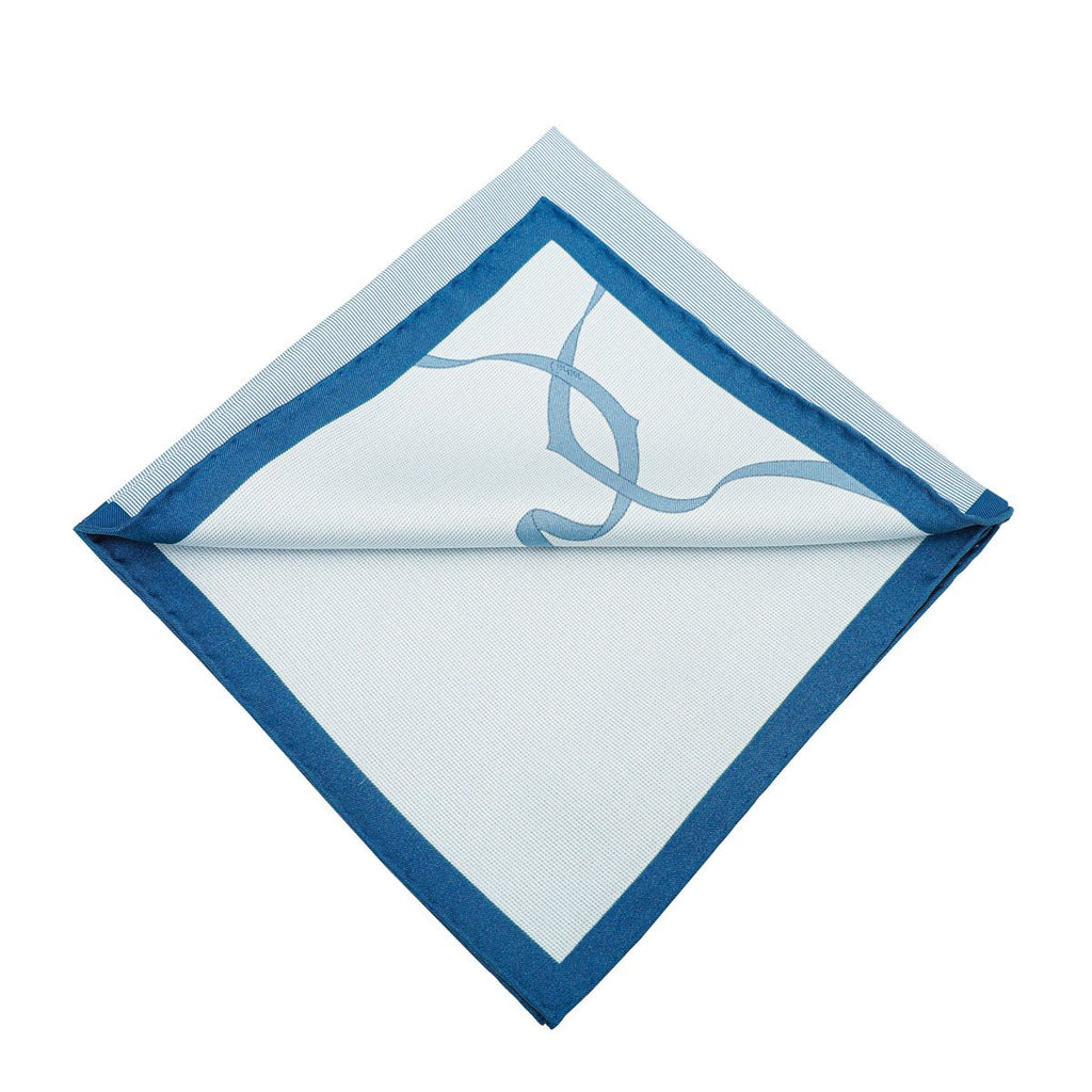 Cartier Blue Entrelaces De Cartier Silk Scarf