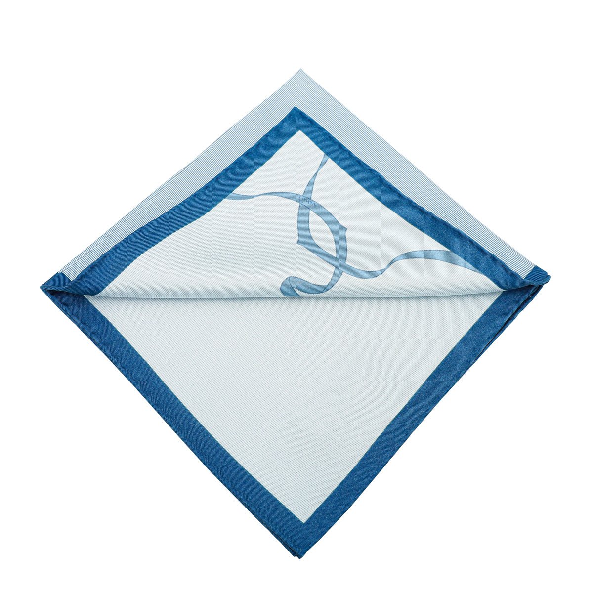 Cartier Blue Entrelaces De Cartier Silk Scarf