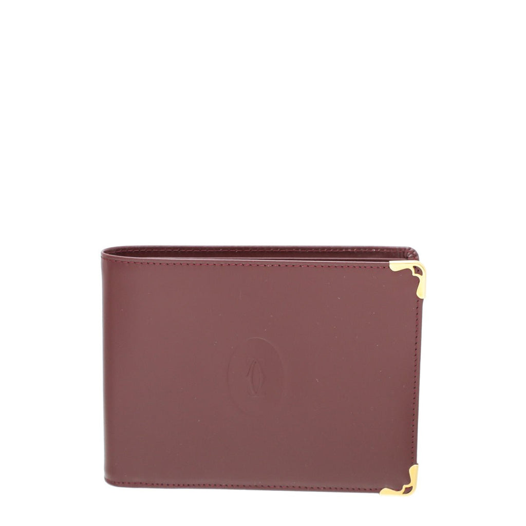 Cartier Burgundy Vintage Must De Cartier Wallet