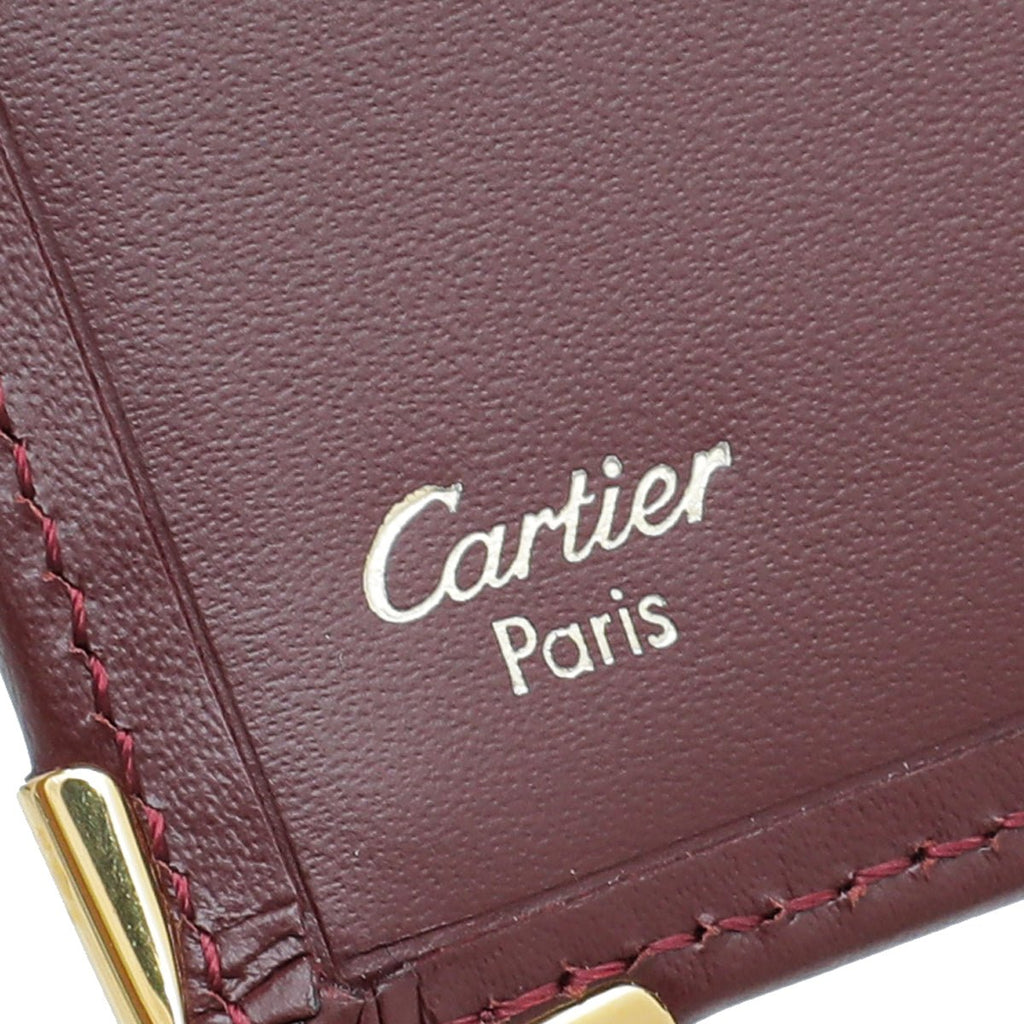 Cartier Burgundy Vintage Must De Cartier Wallet