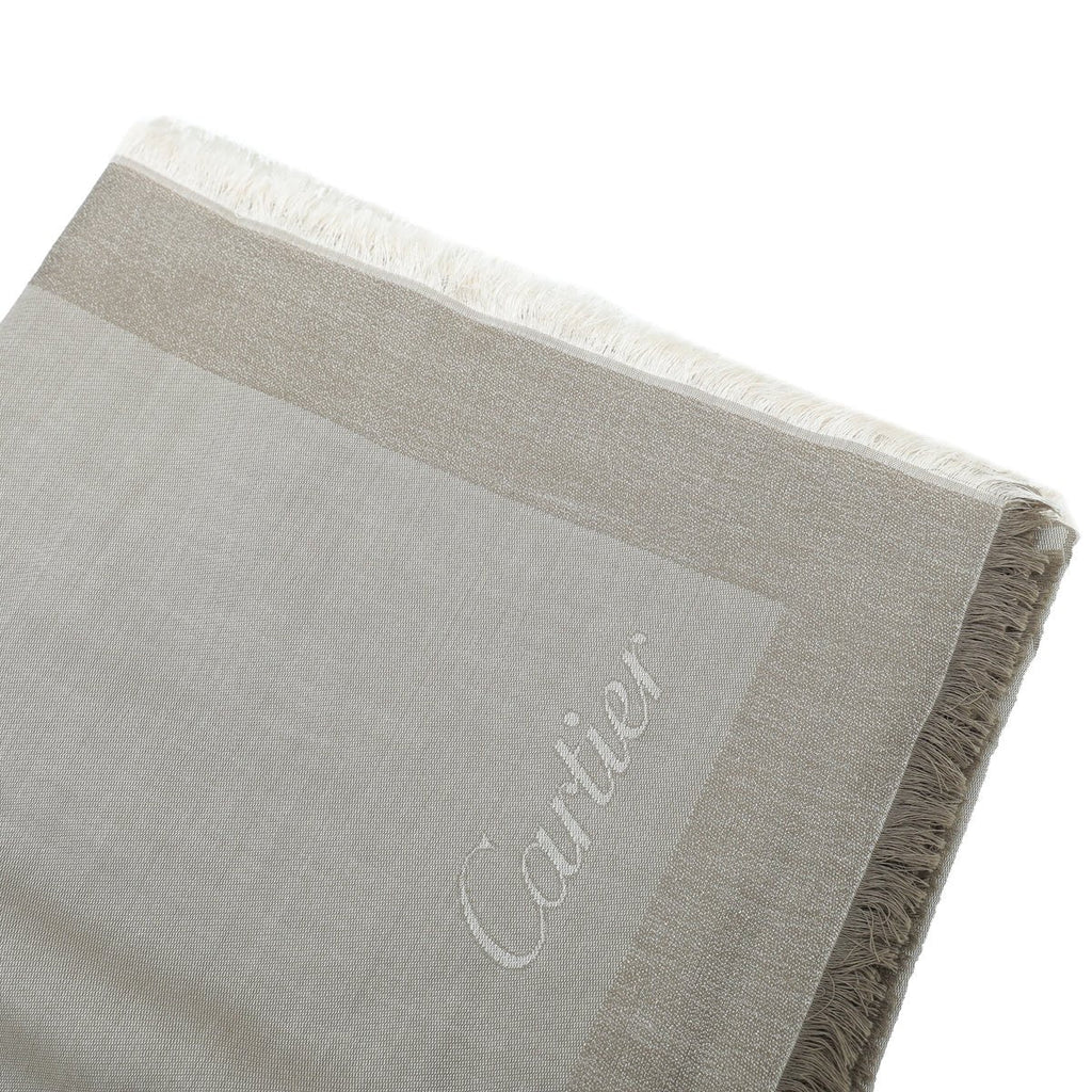 Cartier Champagne Birds Print Cashmere Scarf