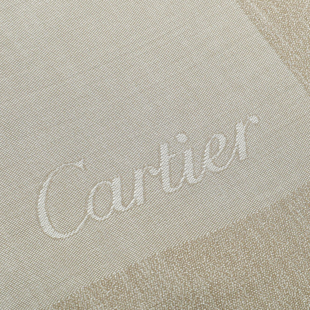 Cartier Champagne Birds Print Cashmere Scarf