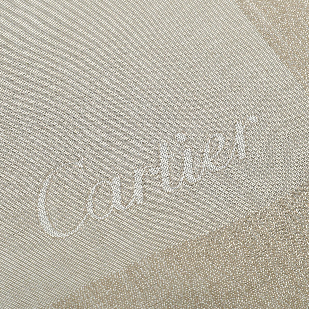 Cartier Champagne Birds Print Cashmere Scarf