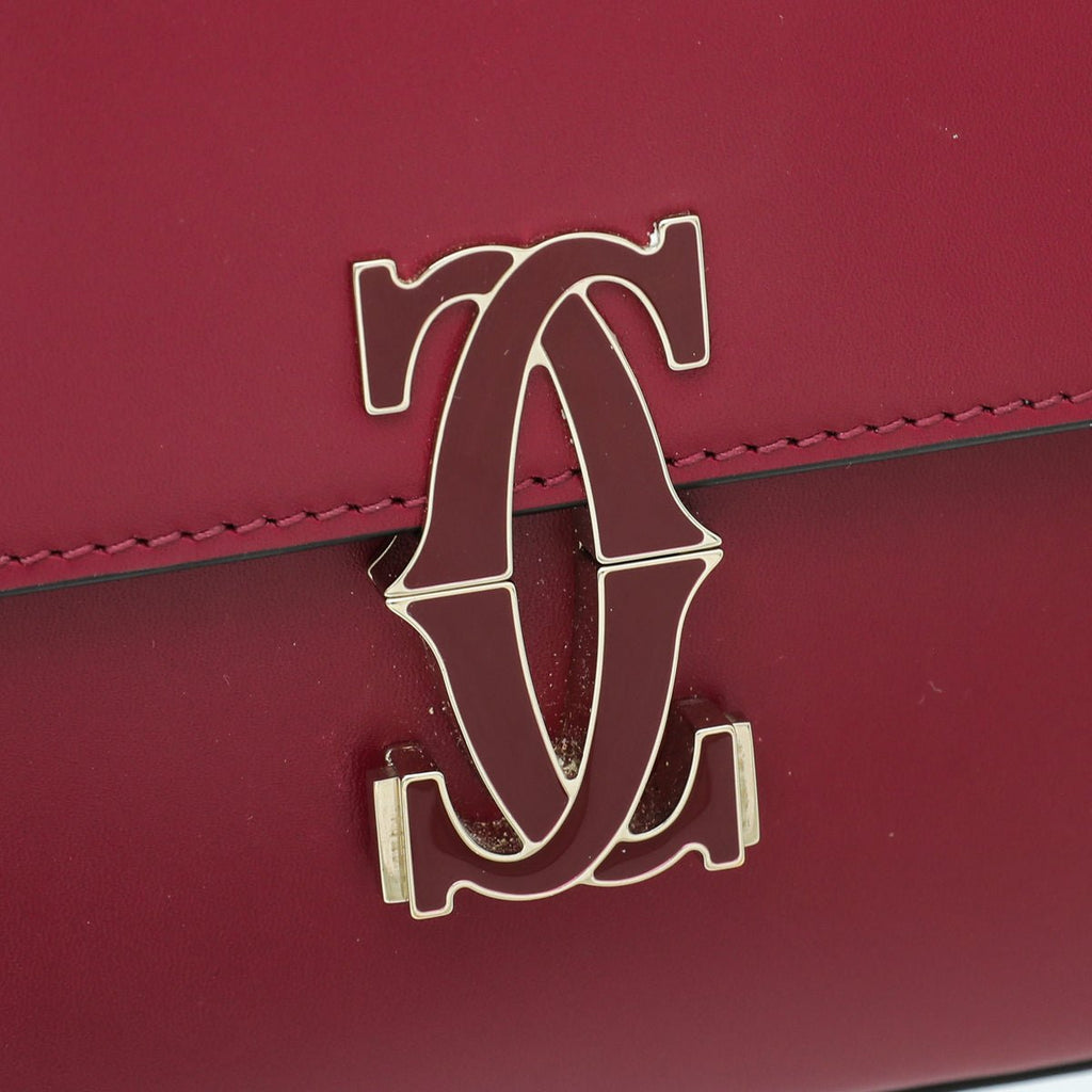 Cartier Cherry Red Double C De Cartier Small Bag