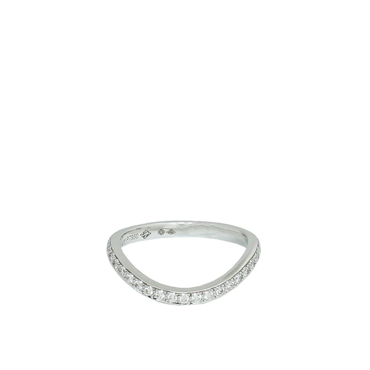 Cartier Diamond Platinum Trinity Ruban Wedding Band Ring 53