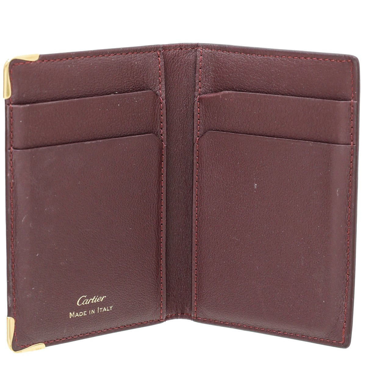 Cartier Must Burgundy De Cartier Credit Card Holder