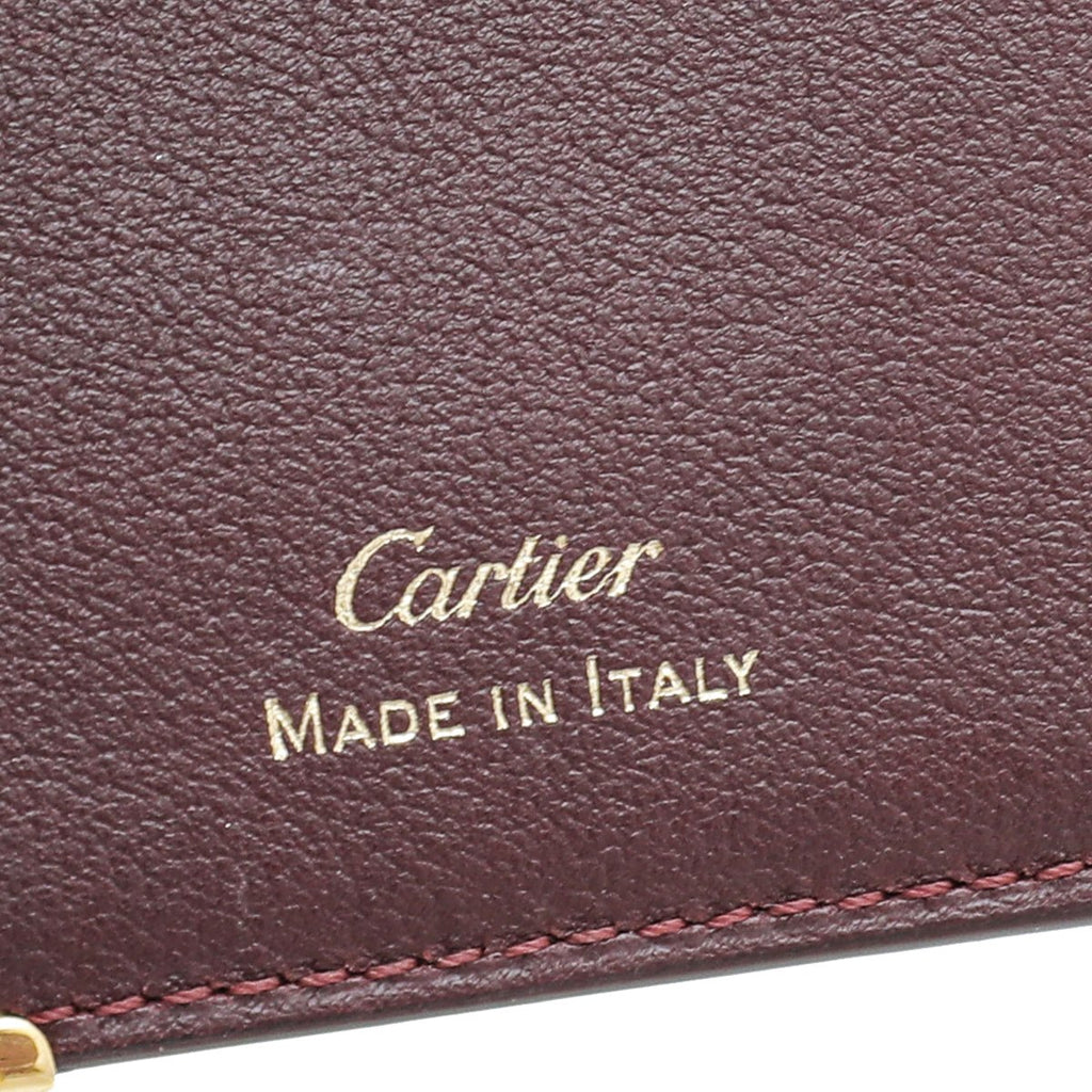 Cartier Must Burgundy De Cartier Credit Card Holder
