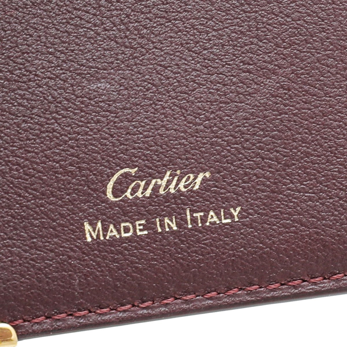 Cartier Must Burgundy De Cartier Credit Card Holder