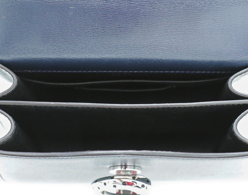Cartier Navy Blue Panthere De Cartier Top Handle Mini Bag