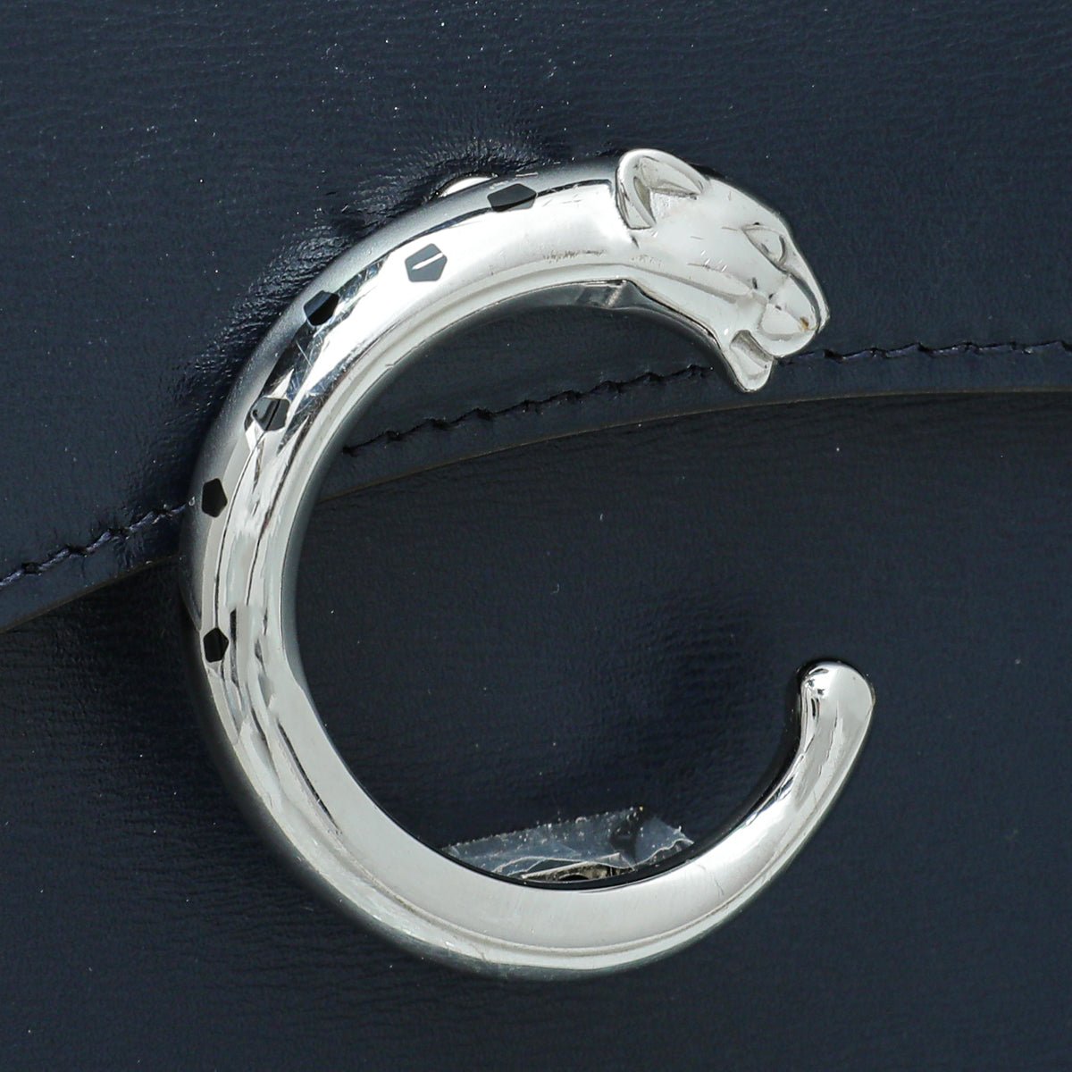Cartier Navy Blue Panthere De Cartier Top Handle Mini Bag