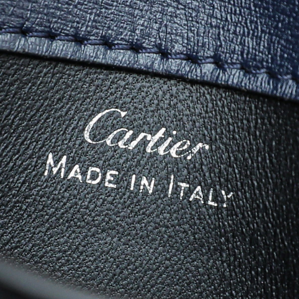 Cartier Navy Blue Panthere De Cartier Top Handle Mini Bag