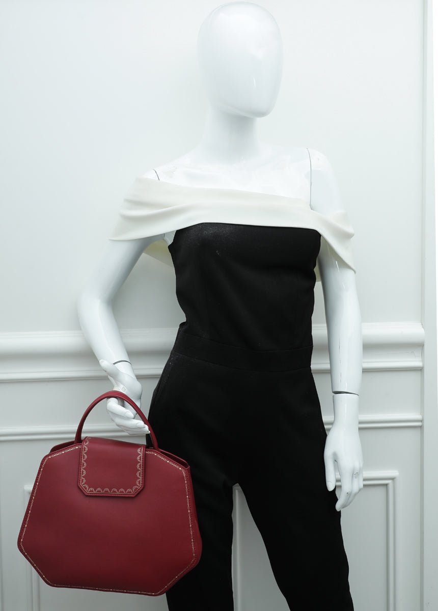Cartier Red Guirlande De Cartier Top Handle Bag