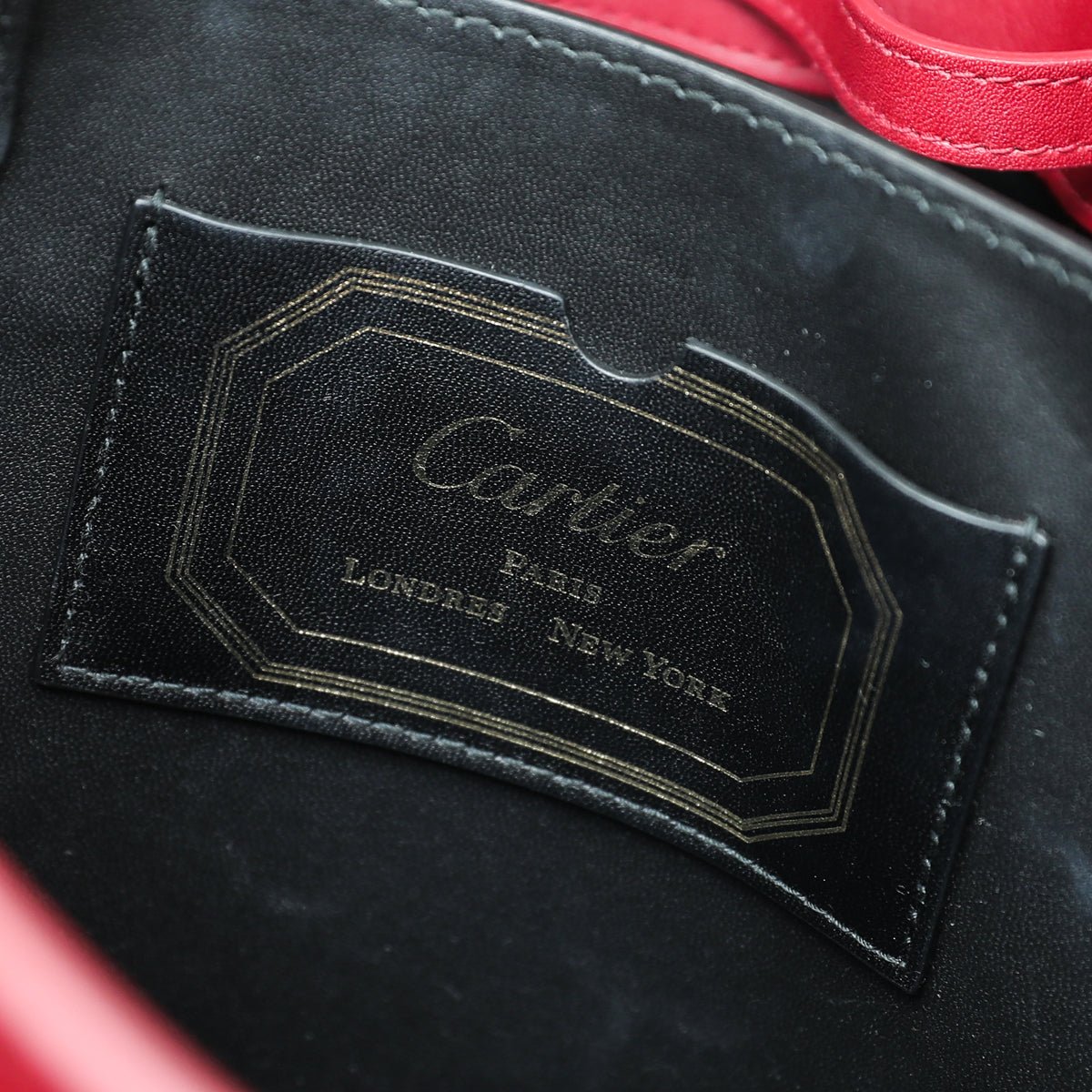 Cartier Red Guirlande De Cartier Top Handle Bag