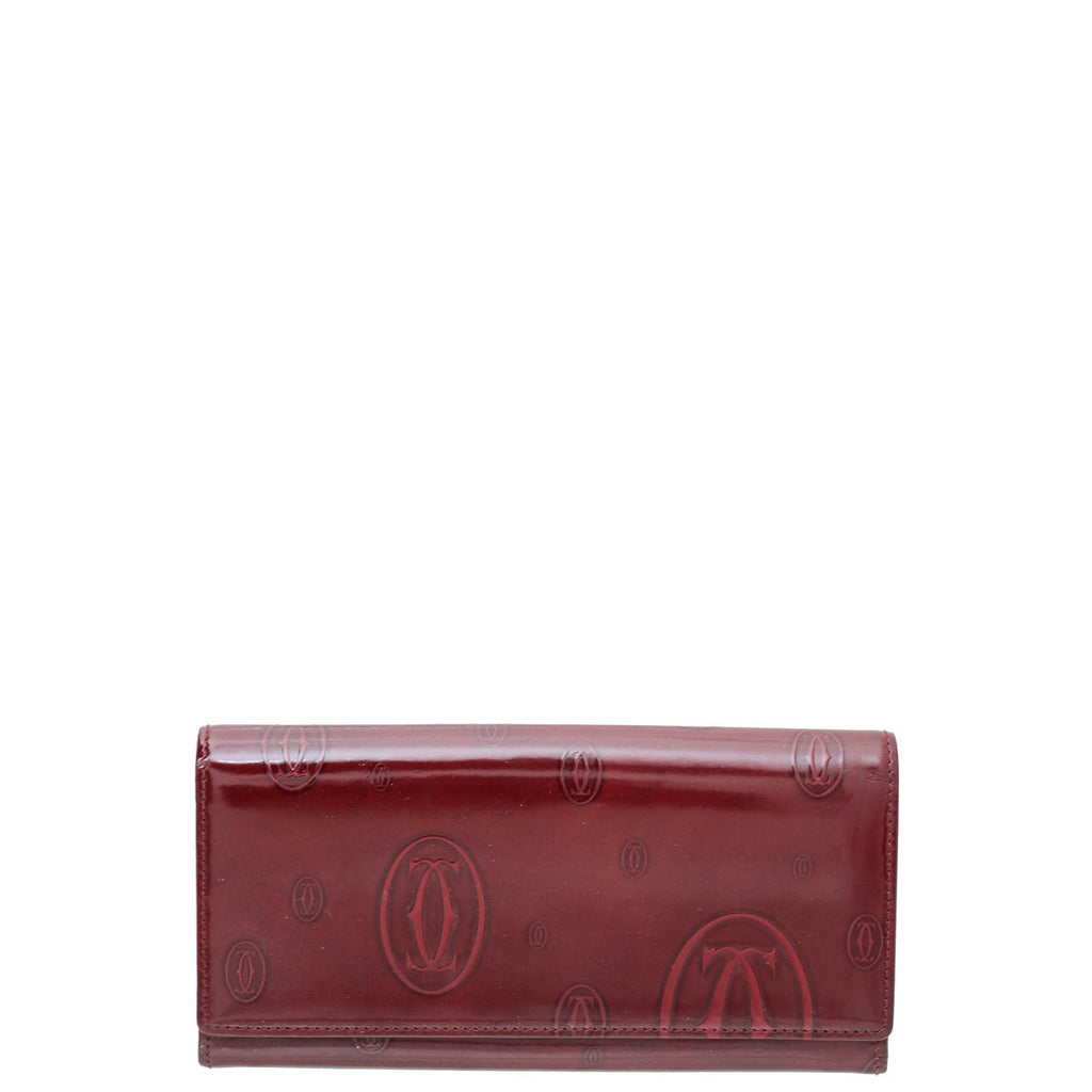 Cartier Red "Happy Birthday" Continental Wallet