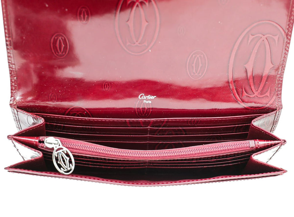 Cartier Red "Happy Birthday" Continental Wallet