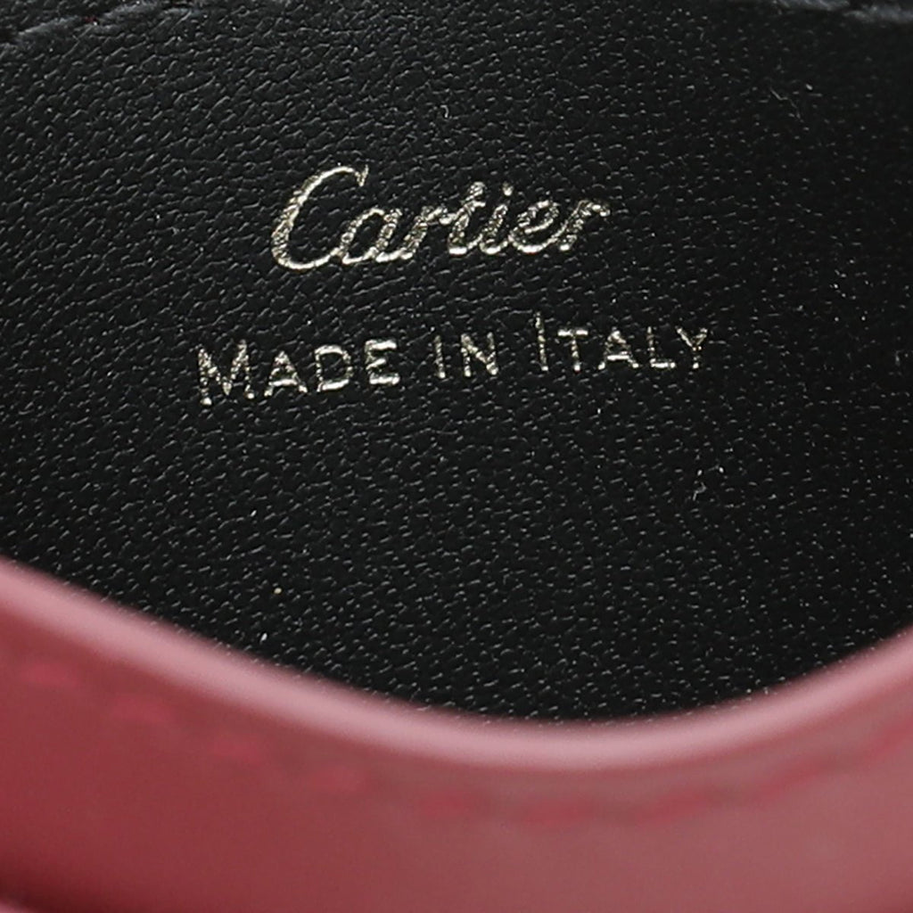 Cartier Spinal Red Guirlande De Cartier Card Holder W/ SSH Initial