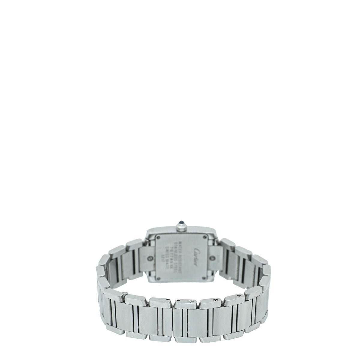 Cartier Stainless Steel Diamond Tank Française Small Quartz Watch