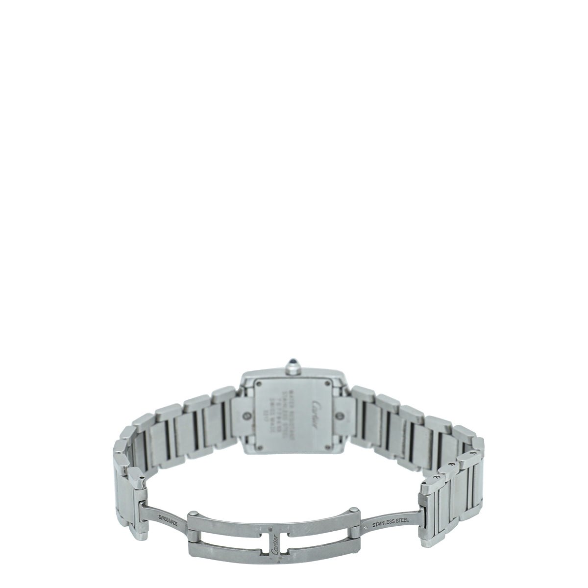 Cartier Stainless Steel Diamond Tank Française Small Quartz Watch