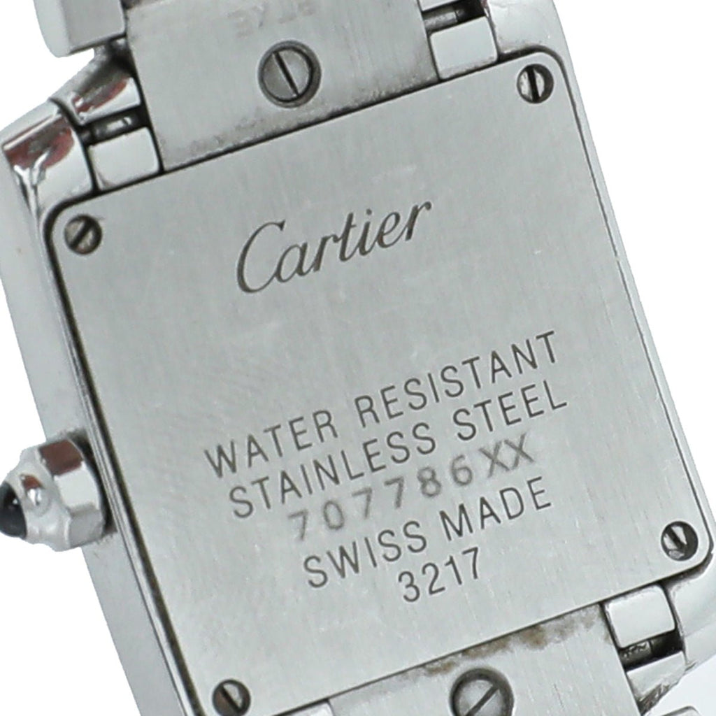 Cartier Stainless Steel Diamond Tank Française Small Quartz Watch