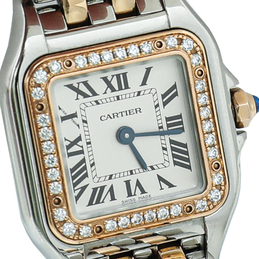 Cartier Steel & Rose Gold Panthere De Cartier 30mm Quartz Watch Small