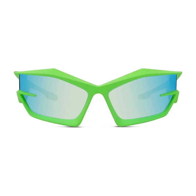 Givenchy Sunglasses Geometric Full Rim, White Frame and Smoke Mirror Lens GV40049U21C