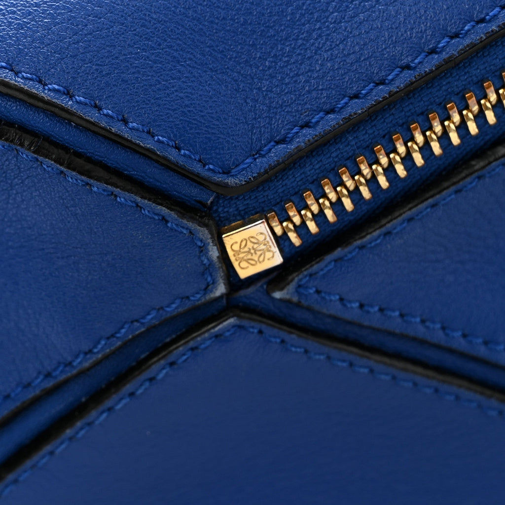 Calfskin Medium Puzzle Bag Electric Blue