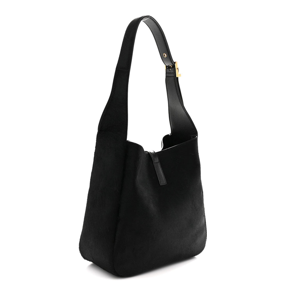 Calf Hair Small Le 5 A 7 Soft Hobo Black