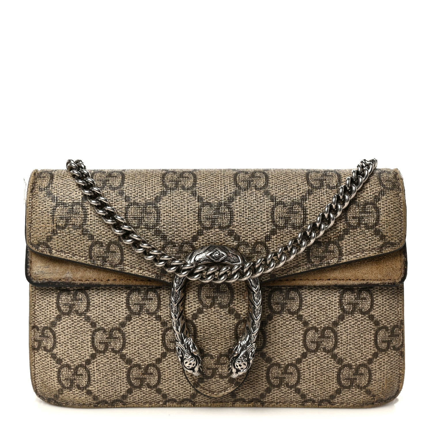 GG Supreme Monogram Super Mini Dionysus Shoulder Bag Taupe
