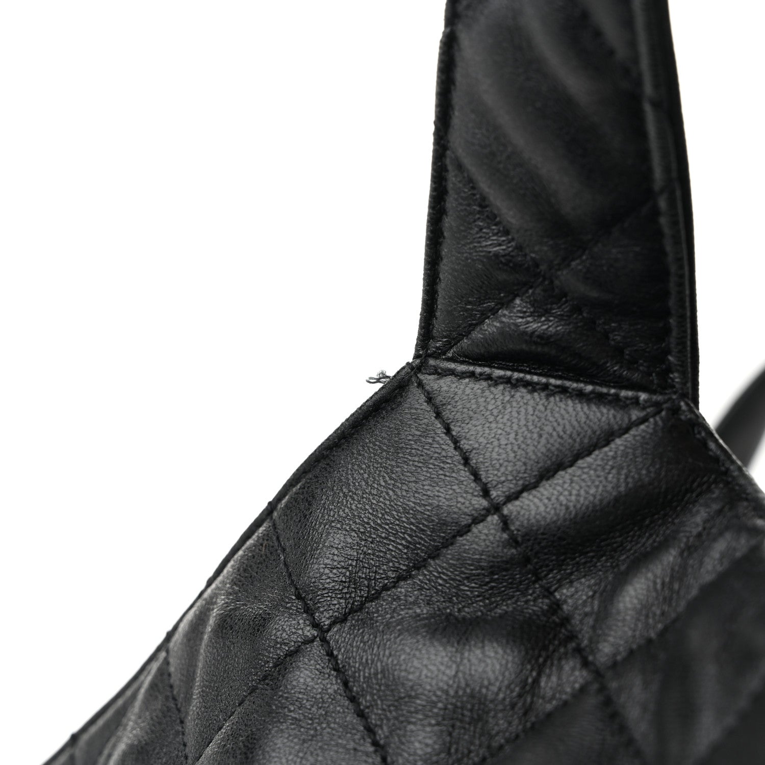 Lambskin Quilted Maxi Icare Shopping Tote Black