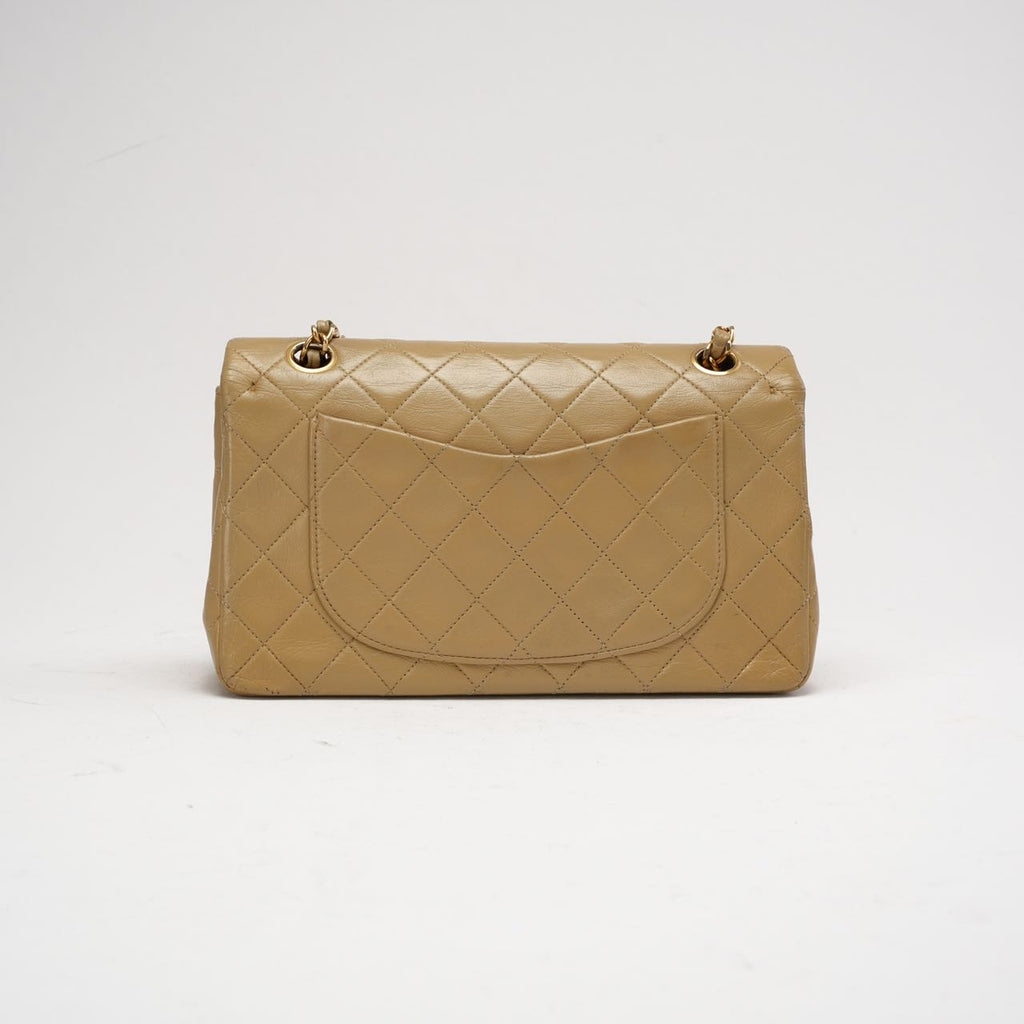 Chanel Vintage Beige Small Double Flap Bag 1991