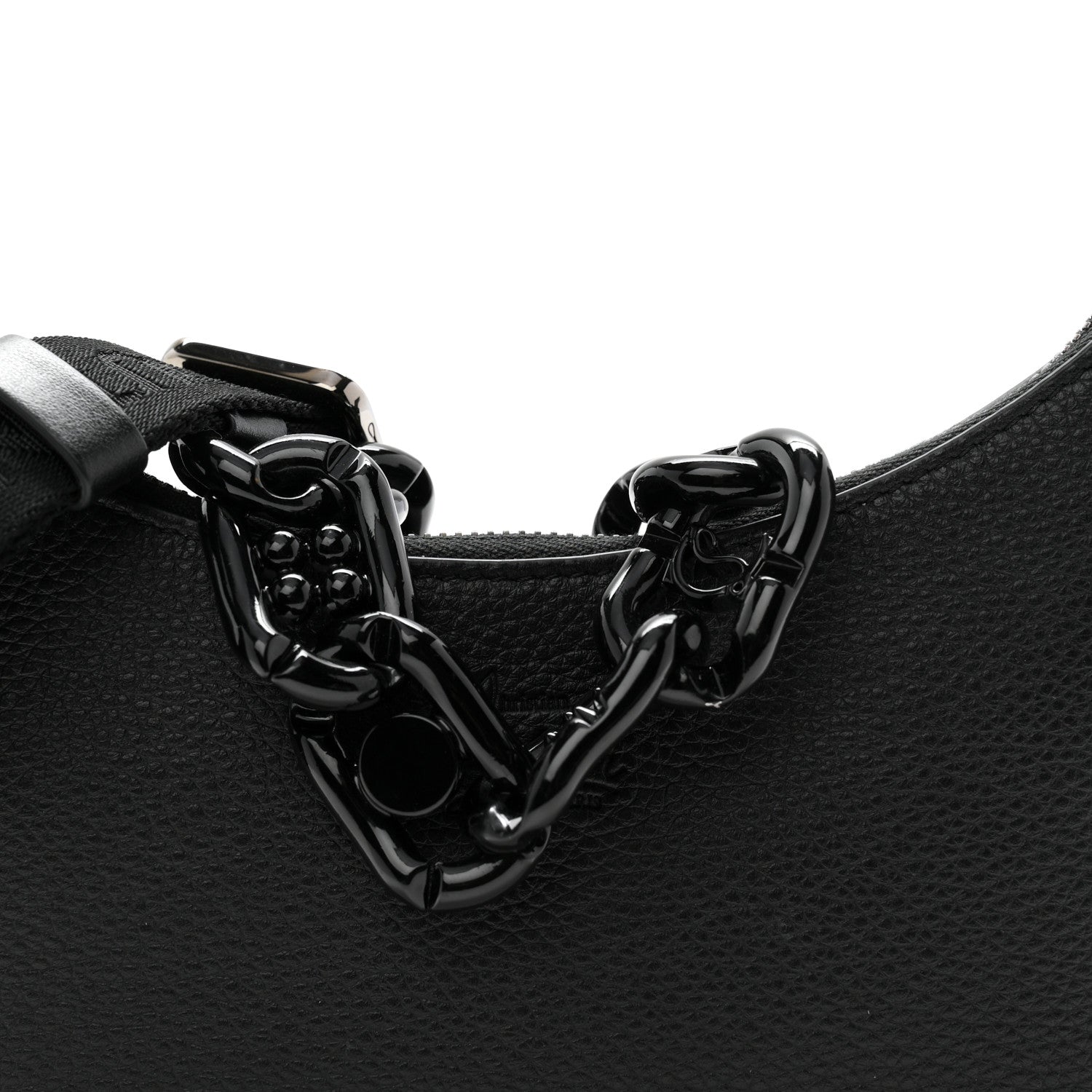 Calfskin Mini Loubila Chain Shoulder Bag Black