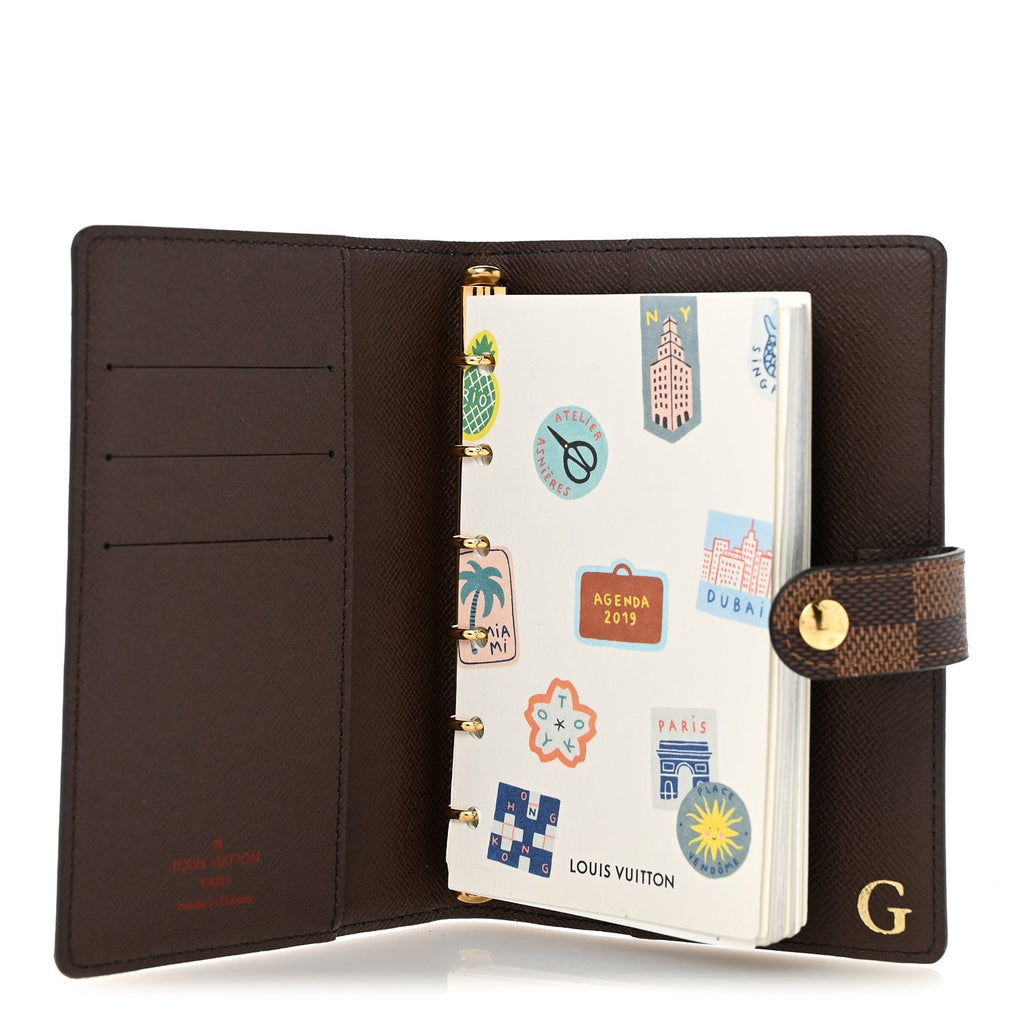 Damier Ebene Small Ring Agenda Cover