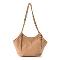 Calfskin Quilted Mini Coco Shopping Bag Brown