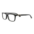 Alexander McQueen Eyeglasses Rectangle Full Rim, Shiny Black Frame and Clear Demo Lens Lens MQ0298OP001