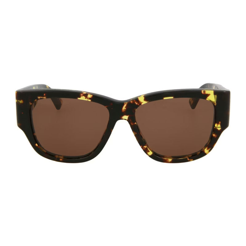 Bottega Veneta Sunglasses Square Full Rim, Havana Frame and Brown Lens BV1026S002