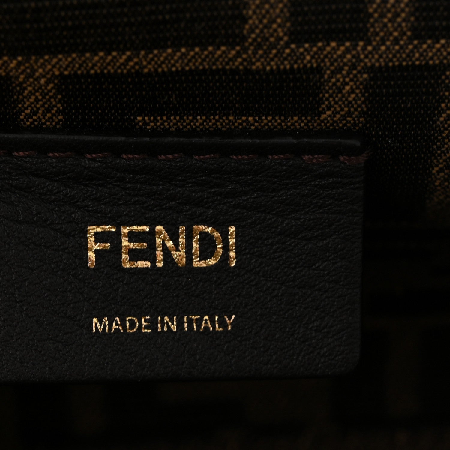 Shiny Nappa Small Fendi First Black