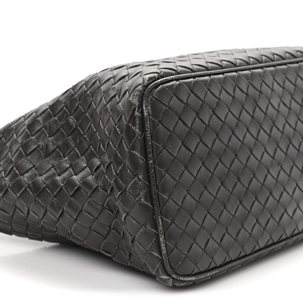 Nappa Intrecciato Small Shoulder Bag Ebano