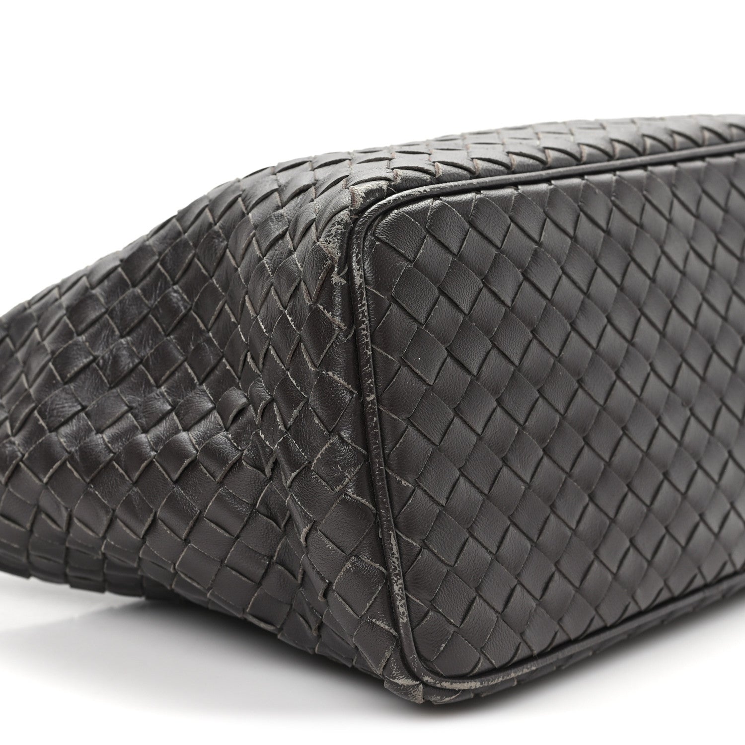 Nappa Intrecciato Small Shoulder Bag Ebano