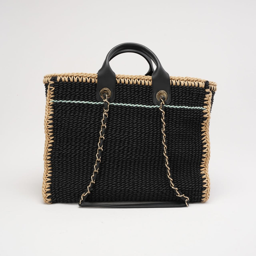 Chanel Black Cotton Crochet Small Deauville 2024