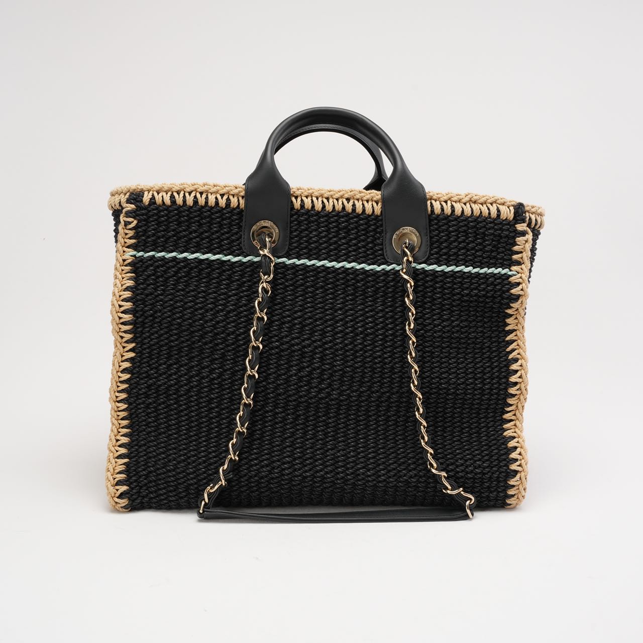 Chanel Black Cotton Crochet Small Deauville 2024