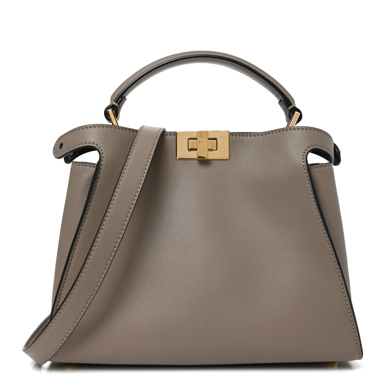 Vitello Tahiti Burro Medium Peekaboo Iconic Essentially Satchel Tortora Black